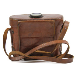 Binoculars, US Army Signal Corps, Bausch & Lomb Optical Co., with Compass-fitted Case, WWI