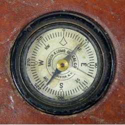 Binoculars, US Army Signal Corps, Bausch & Lomb Optical Co., with Compass-fitted Case, WWI