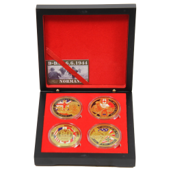 Box, 4 Coins, Commemorative, 80th Anniversary of D-Day