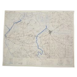 Carte alliée, ISIGNY, Normandie, 1944