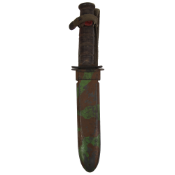 Knife, Fighting, MK 2, CAMILLUS, US Navy, with Scabbard, Camouflaged