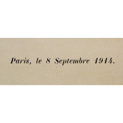 Affiche, Publication des Renseignements Officiels, Préfecture de la Sarthe, 8 septembre 1914