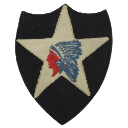 Insigne, 2nd Infantry Division, précoce, feutre