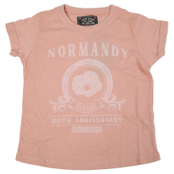 T-shirt rose, fille, 80th Anniversary of D-Day, Poppy, Normandie