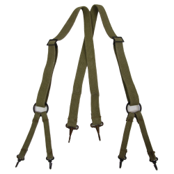 Suspenders, Belt, M-1941, USMC, 1st Type, Flat Buckles