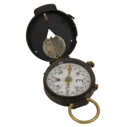Compass, Brass, US Engineer Corps, CRUCHON & EMONS, with First-Aid Pouch, Modified