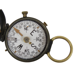 Compass, Brass, US Engineer Corps, CRUCHON & EMONS, with First-Aid Pouch, Modified