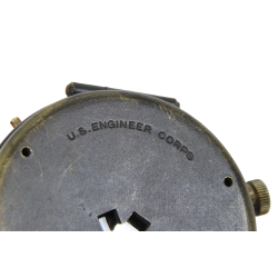 Boussole en laiton, US Engineer Corps, CRUCHON & EMONS, avec pochette à pansement modifiée