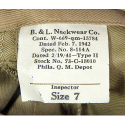 Cap, Garrison, Chino, Size 7, 1942, Named