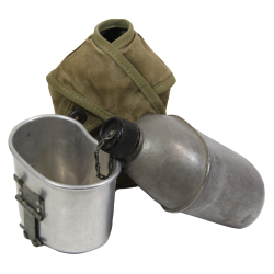 Canteen, US, Complete, with USMC Cover, P3, 1945