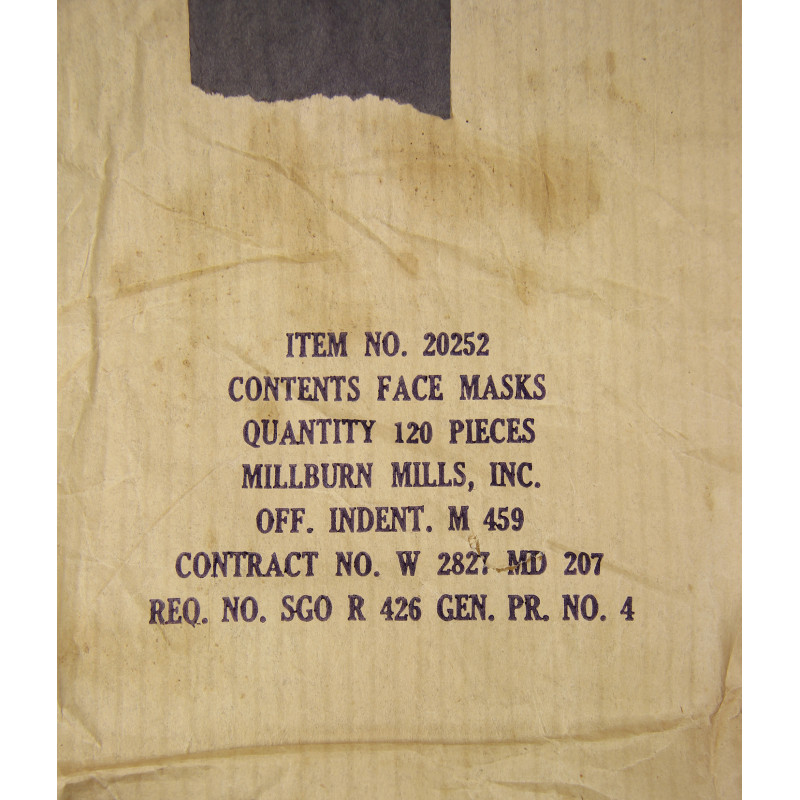 Mask, Surgeon, Item 20252, US Medical Department