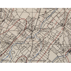 Carte britannique, TILLY-SUR-SEULLES, Normandie, 1943