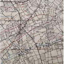 Carte britannique, TILLY-SUR-SEULLES, Normandie, 1943