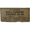 Box, cartridges, cal. 30 M1, LAKE CITY ORDNANCE PLANT