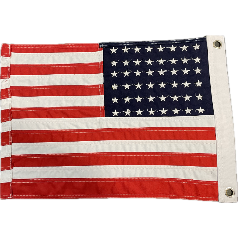 Flag, US, Embroidered, 48 Stars, Vehicle, 44.5 cm x 30 cm, Luxe