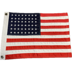 Flag, US, Embroidered, 48 Stars, Vehicle, 44.5 cm x 30 cm, Luxe