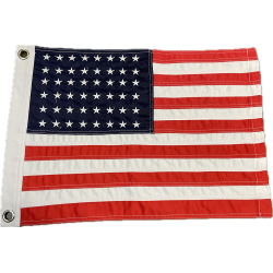 Flag, US, Embroidered, 48 Stars, Vehicle, 44.5cm x 32cm