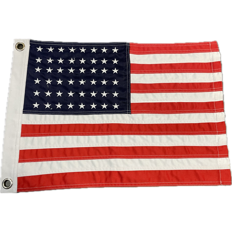 Drapeau US, 48 étoiles brodées, pour véhicule, Luxe, 44.5 cm x 30 cm