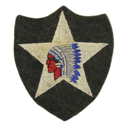 Insigne, 2nd Infantry Division, précoce, feutre