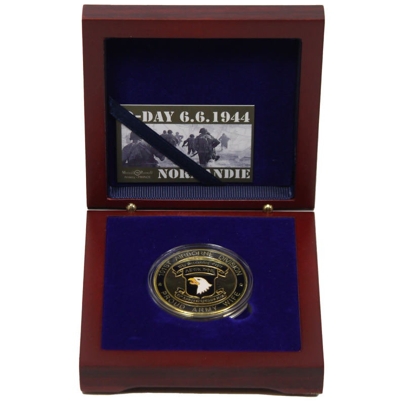 Box, 1 coin, commemorative, 101st Airborne Division, 40mm