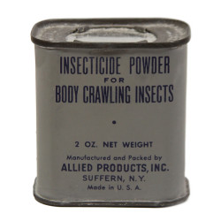 Boîte de poudre insecticide, US Army, ALLIED PRODUCTS, INC., pleine