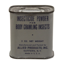 Boîte de poudre insecticide, US Army, ALLIED PRODUCTS, INC., pleine