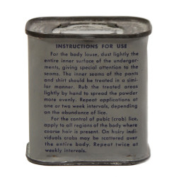 Boîte de poudre insecticide, US Army, ALLIED PRODUCTS, INC., pleine