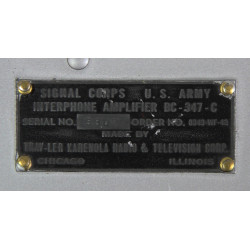 Box, Interphone amplifier, BC-347-C, USAAF, 1943