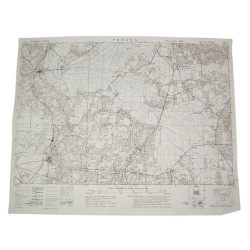 Carte britannique, TROARN, Normandie, 1943