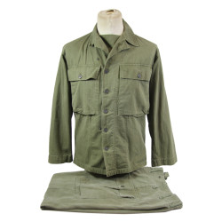 Jacket & Trousers, HBT (Herringbone Twill), Special, OD 7, US Army, 1944