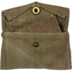Pouch, First-Aid Packet, M-1942, M.E. Co., British Made, 1944, with First-Aid Packet