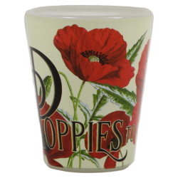 Shot glass, Poppies