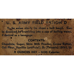 US Army Field Ration D, 1er type