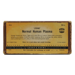 Carton pour flacons de plasma et d'eau distillée, "Lyovac", SHARP & DOHME