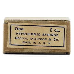 Seringue hypodermique, 2 cc, BECTON, DICKINSON & CO., Item 38440