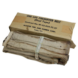 Belt, Preserver, Life, M-1926, US Navy, MASTER TIRE AND RUBBER CORP. 1944, in Box