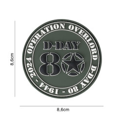 Patch, 80th Anniversary of D-Day, Operation Overlord, PVC 3D