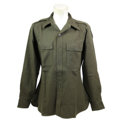 Shirt, Wool, Elastique, Officer's, Chocolate, REGULATION MILITARY FIT