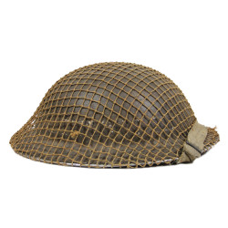 Helmet, Mk II, BMB-CCL, British, 1943, with Camouflage Net, Beach Group