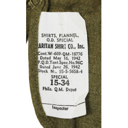 Shirt, Wool, Special, 15 x 34, 1942, Caritan Shirt Co., Mint