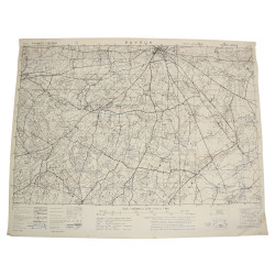 Carte britannique, BAYEUX, Normandie, 1943