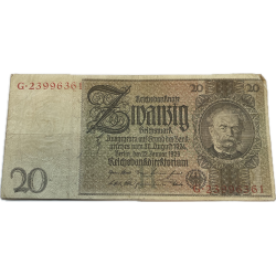 Billet, 20 Reichsmark, 1929