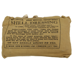 Pansement britannique, Shell Dressing, S. Maw, Son & Sons, Ltd., janvier 1941