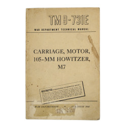 Manual, Technical, TM 9-731E, Carriage, Motor, 105-mm Howitzer, M7, 1944