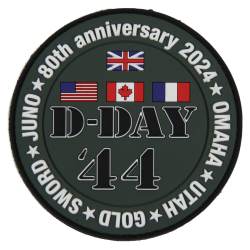 Patch, 80th Anniversary of D-Day, Landing Beaches, PVC 3D
