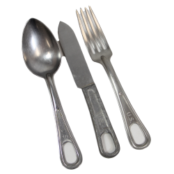 Cutlery, Knife, Spoon and Fork, US Army, SILCO STAINLESS