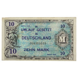 Banknote, 10 Mark (Invasion Money), 1944