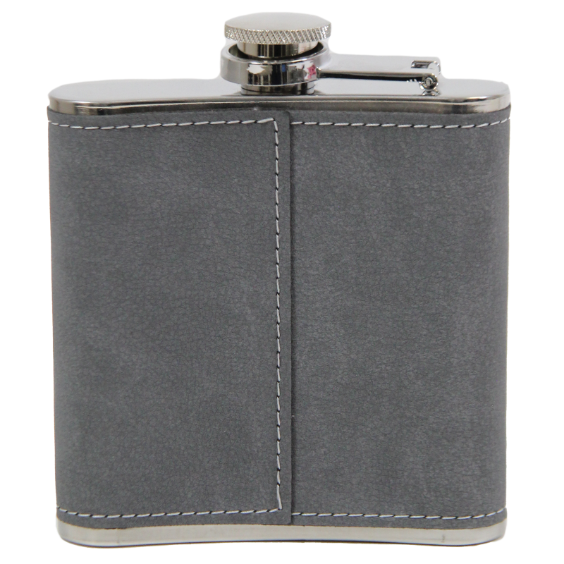 Flasque alcool | Cuir bleu - livraison gratuite