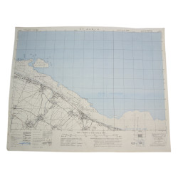 Map, British, SAINT-AUBIN-SUR-MER, Juno Beach & Sword Beach, Normandy, 1943