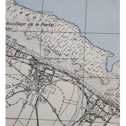Map, British, SAINT-AUBIN-SUR-MER, Juno Beach & Sword Beach, Normandy, 1943